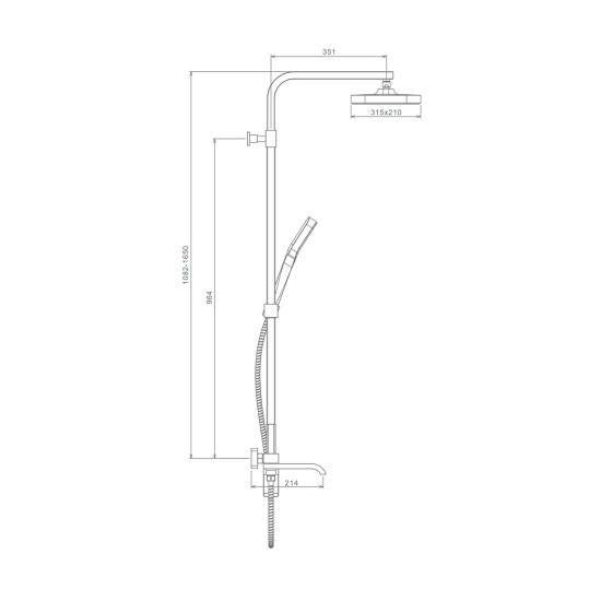 Душевая стойка Raglo R02.24.23 20 золото
