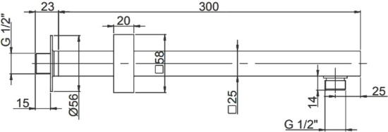 Кронштейн для верхнего душа Paini 50CR745T730BI