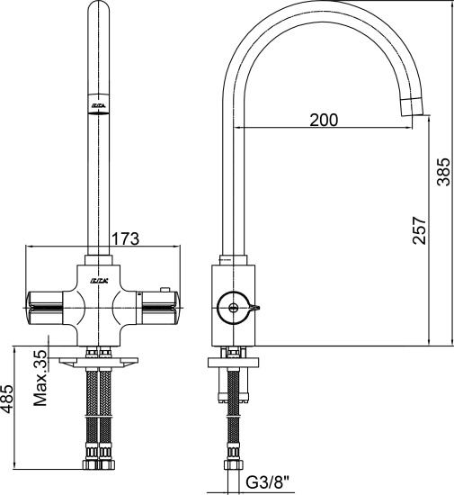 Термостат E.C.A. Thermostatic 102108754EX
