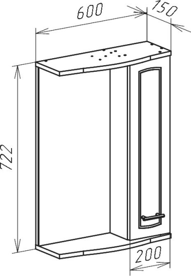Мебель для ванной Bellezza Классик 60 с дверцами