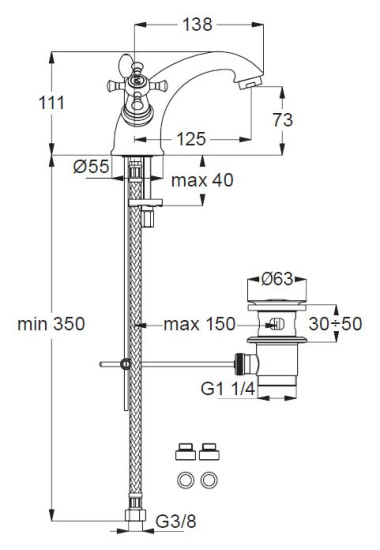 Смеситель для раковины Ideal Standard Reflections B9653AA