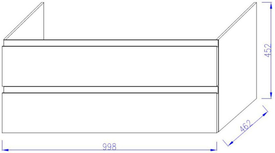 Мебель для ванной Jacob Delafon Madeleine 100 R черный блестящий
