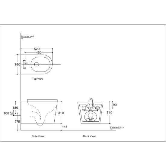 Унитаз подвесной Aquanet Atago 2.0 W LX-1905