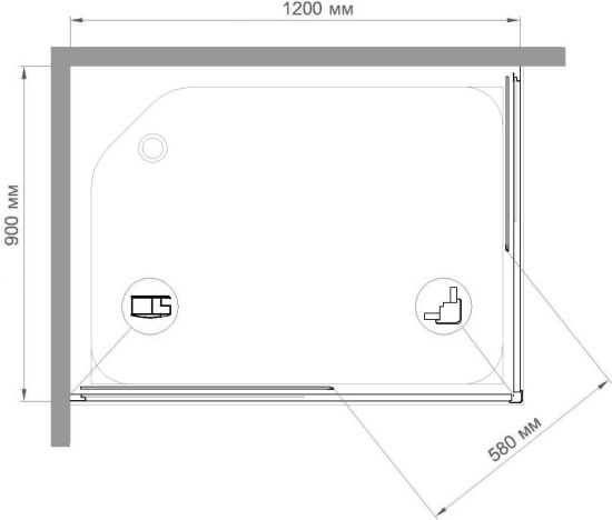 Душевой уголок Royal Bath HPD RB9120HPD-C-CH 120x90