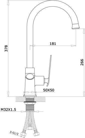 Смеситель для кухни Ganzer Stefan GZ26025A песочный