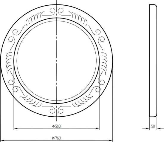 Зеркало круглое Migliore 30915 серебро