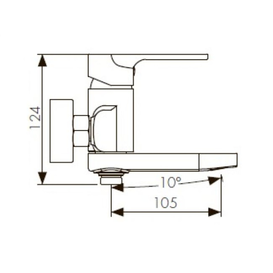 Смеситель для ванны Kaiser Linear 59022