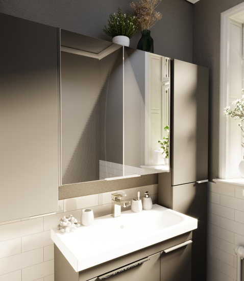 Зеркало-шкаф 1MarKa Gaula 60 черный