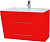 Тумба под раковину Bellezza Берта подвесная 75 красная