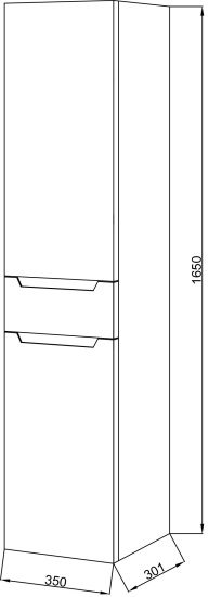 Пенал Cerutti SPA Пьемонт 35 правый подвесной