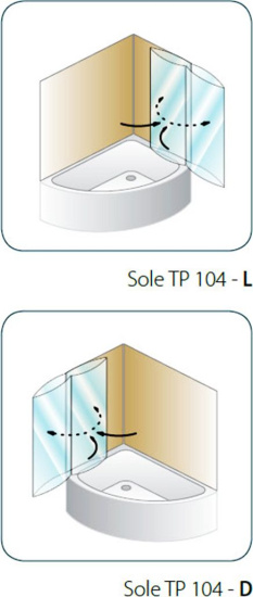 Шторка на ванну Kolpa San Sole TP 104 L