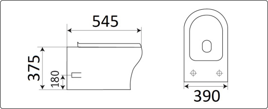 Подвесной унитаз CeramaLux CL-2100