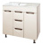 Тумба под раковину Misty Кристи 90 белая эмаль