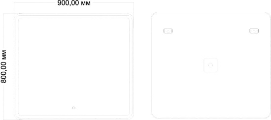 Зеркало Art&Max Vita 90, с подсветкой