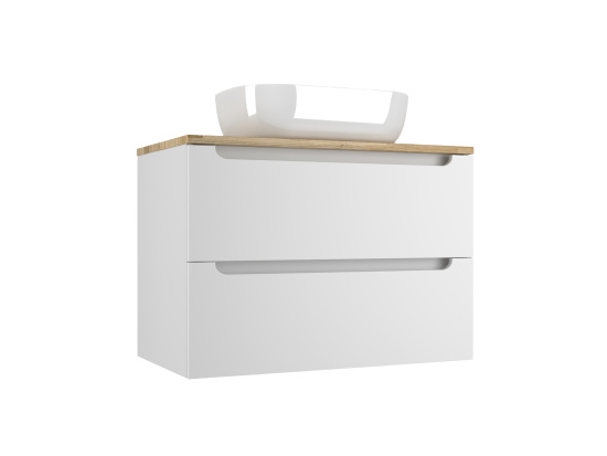 Тумба с раковиной Style Line Бали 80 со столешницей, белый софт