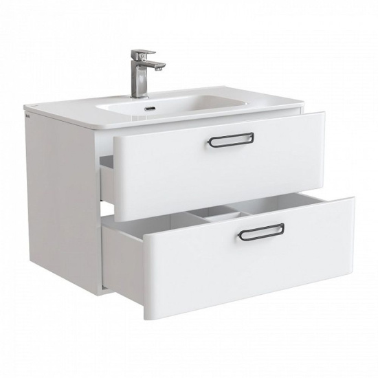 Тумба с раковиной Iddis Brick 80 подвесная белая