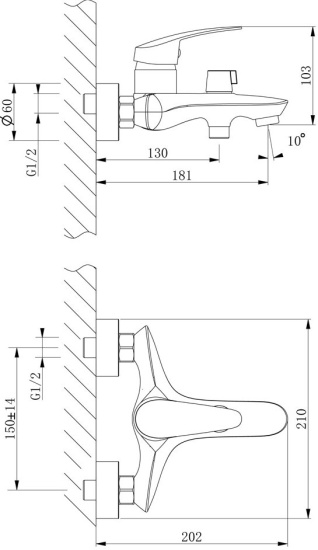 Душевой комплект Lemark Linara LM0414C + LM0406C
