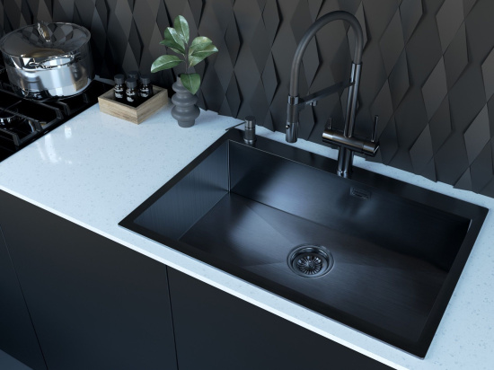 Смеситель для кухни Paulmark Magneto Ma213118-401 PVD антрацит