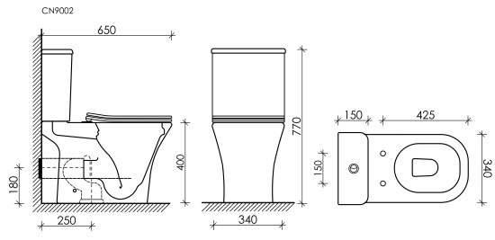 Унитаз-компакт Ceramicanova Alfa Rimless CN9002