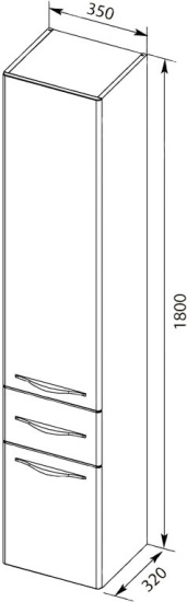 Пенал Aquanet Ирвин 35 L