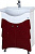 Тумба под раковину Bellezza Ёлка 60 белая с бордо