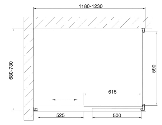Душевой уголок Vegas Glass ZP+ZPV 120*70 09 02 профиль золото, стекло шиншилла