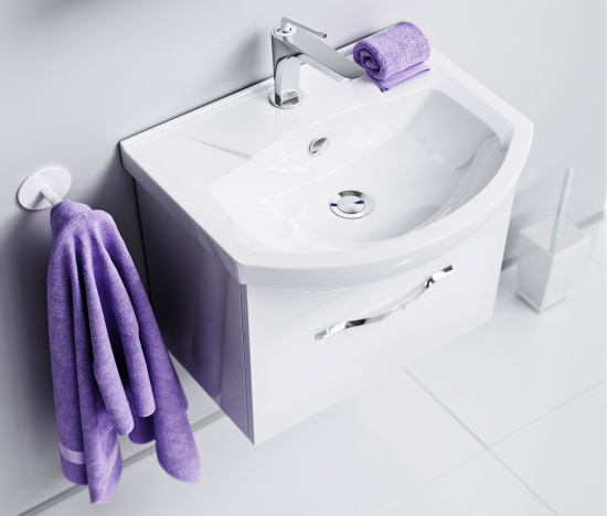 Тумба с раковиной Aqwella Allegro 65 с 1 ящиком