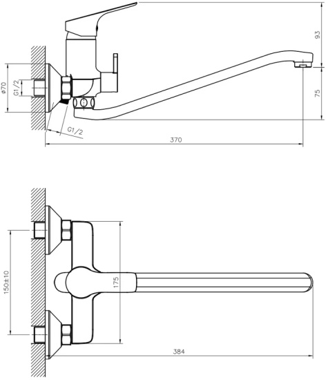 Смеситель для ванны Rossinka RS29 RS29-34