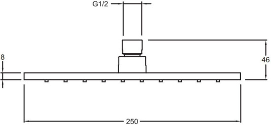 Верхний душ Jacob Delafon Strayt E21757-CP