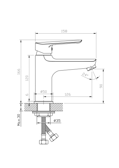 Смеситель для раковины Esko Lagos LG26GM