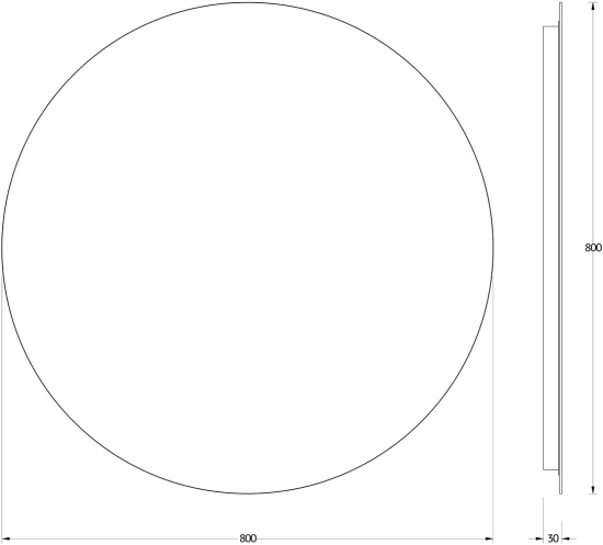 Зеркало круглое Evoform Ledshine BY 2555 80x80