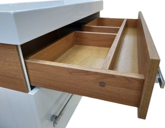 Тумба с раковиной Misty Леон 100 подвесная, дуб