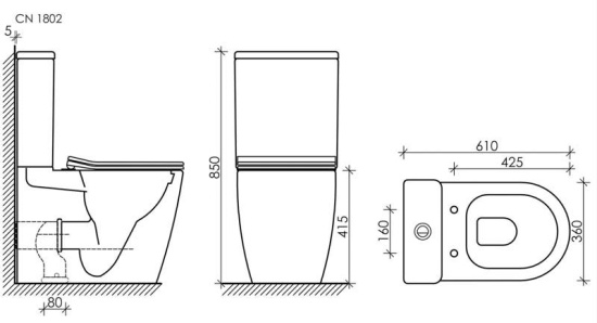 Унитаз-компакт Ceramica Nova Highlight CN1802