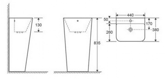 Напольная раковина CeramaLux G-302