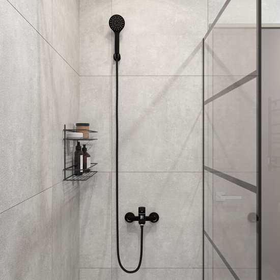 Душевая перегородка Stworki Кронборг LOFT-GW-75х220 75 см, профиль черный матовый