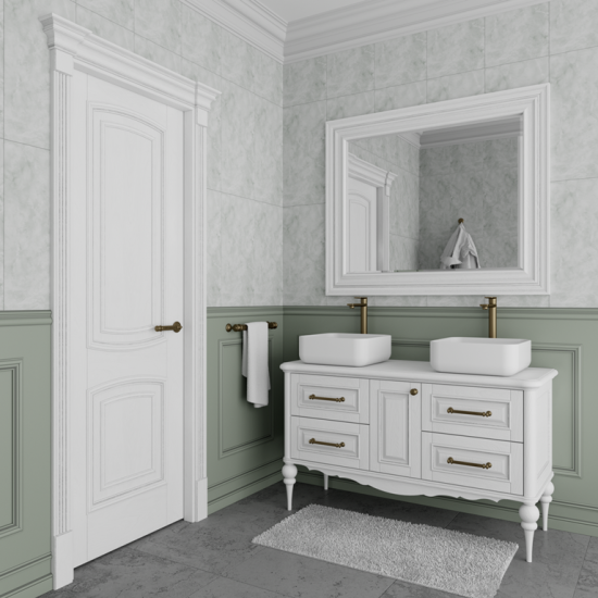 Зеркало ValenHouse Эстетика 130 белое