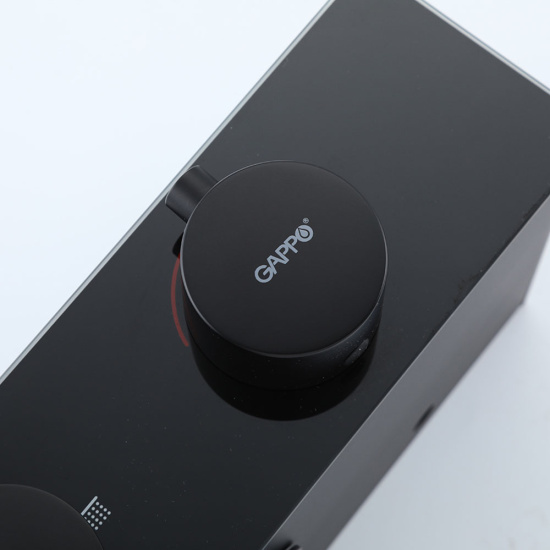 Душевая стойка Gappo G2495-16 с термостатом, черный