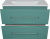 Тумба с раковиной Misty Марта 80 подвесная, бирюзовая Тумба с раковиной Misty Марта 80 подвесная, бирюзовая