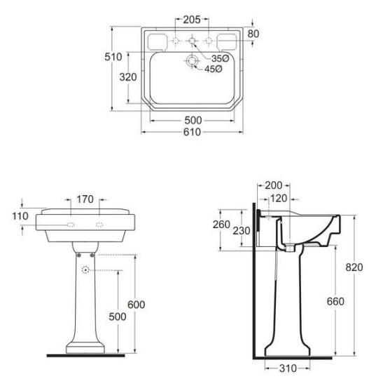 Раковина Azzurra Giunone GIU200 60/ME