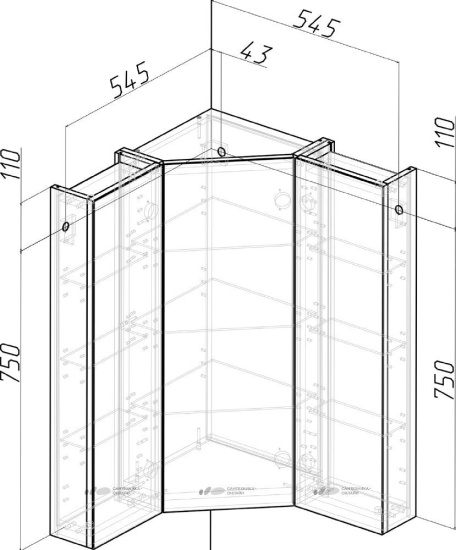 Мебель для ванной Stworki Лунд 60 белая