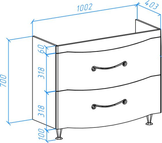 Тумба с раковиной Bellezza Сесилия 105 капучино