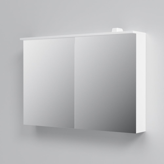 Зеркало-шкаф AM.PM Spirit V2.0 100 с LED-подсветкой, белый глянец