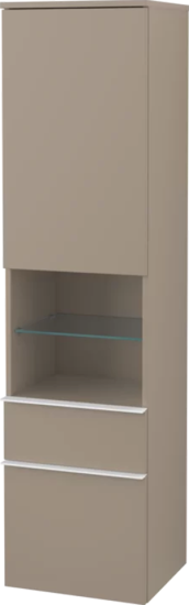 Пенал Villeroy & Boch Venticello A95212 R, truffle grey, с белыми ручками