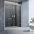 Душевая дверь в нишу Vegas Glass Z2P 160 07 01 профиль матовый хром, стекло прозрачное