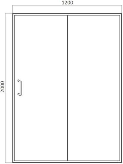 Душевая дверь в нишу Bravat Drop 120x200 раздвижная