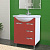 Тумба с раковиной Misty Жасмин 65 красная, 3 ящика, 1 дверь