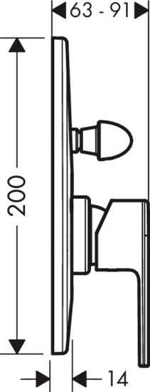 Смеситель для ванны Hansgrohe Vernis Shape 71458000 хром