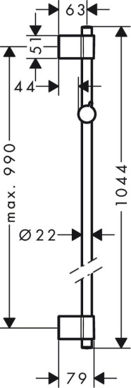 Душевая штанга Hansgrohe Unica 27356000