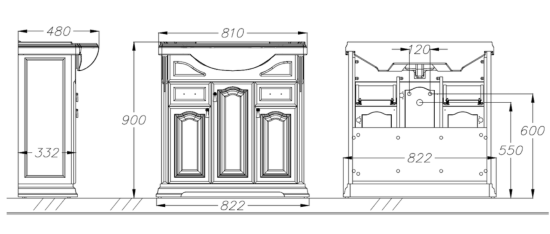 Душевая кабина Мономах Б/К 120/90/24 S МЗ