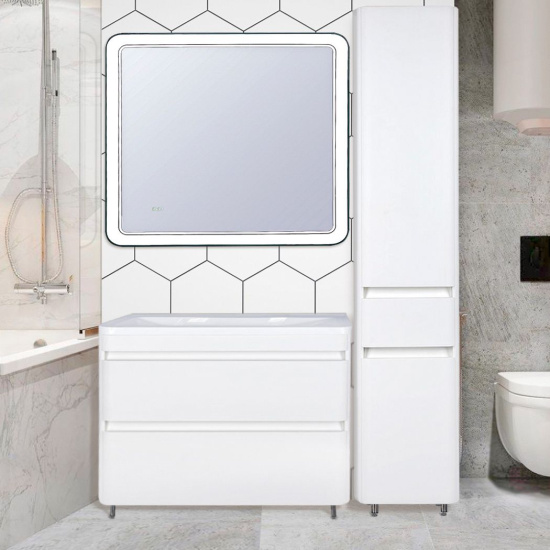 Тумба с раковиной Style Line Атлантика 100 Люкс Plus напольная, антискрейч